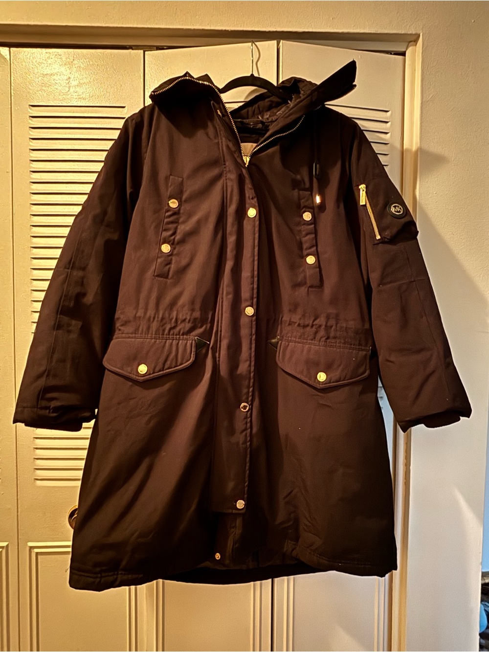 Michael Michael Kors Plus Size Hooded Faux-Fur-Trim Parka Coat